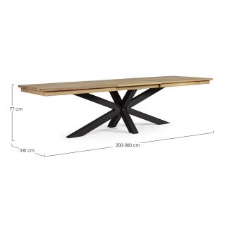 table à rallonge en teck