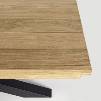 table rallonge papillon teck