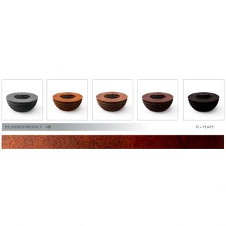 Brasero PHOBOS - Ø 60 X H 24 cm - acier corten