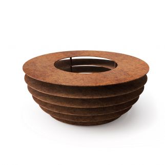 brasero rond acier corten phobos