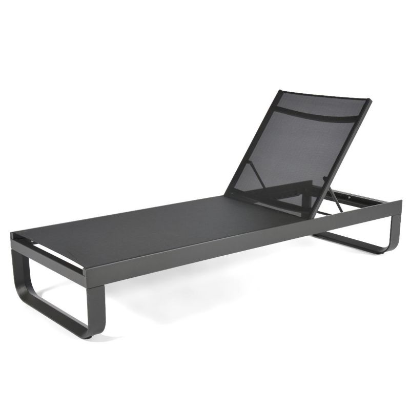 Chaise de jardin en aluminium Horizon anthracite