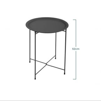 table appoint acier plateau amovible