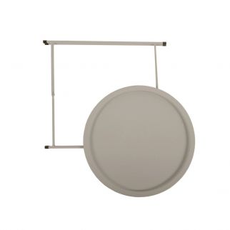 table appoint acier plateau- amovible gris clair