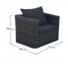 fauteuil jardin resine tressee