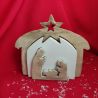 Crèche de Noël puzzle en manguier