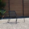 fauteuil bas de jardin corde gris