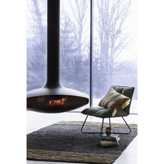 Chaise relax en polyester et métal FORREST -