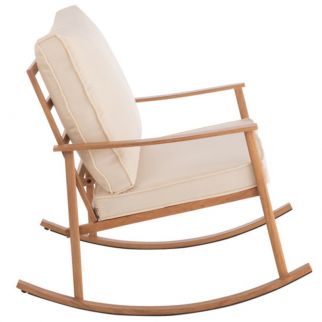 chaise à bascule bois clair