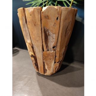 Pot rond en teck Ø50 X 60cm