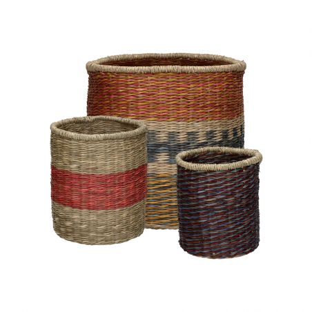 Set de 3 paniers en jonc de mer - Sumbawa