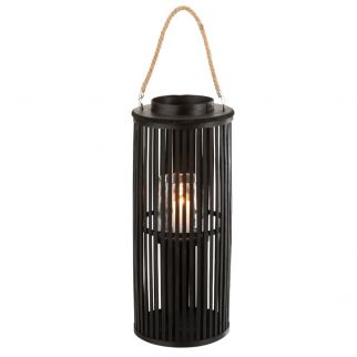 Lanterne en bambou noir H60 cm
