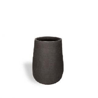 pot fibre d'argile marron