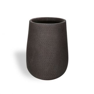 pot fibre d'argile marron large