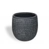 pot fibre d'argile gris large