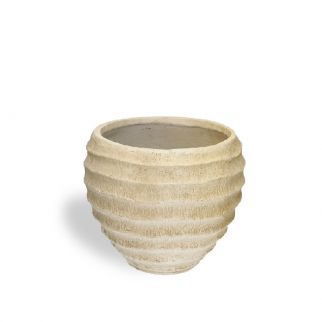 pot fibre d'argile blanc medium