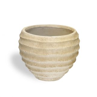 pot fibre d'argile blanc large