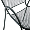 Fauteuil de jardin empilable acier, chaise extérieur de jardin métal noir