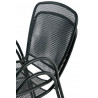 Fauteuil de jardin empilable acier, chaise extérieur de jardin métal noir
