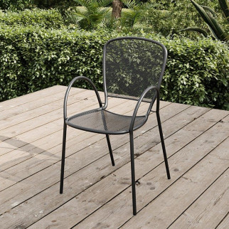 Fauteuil loft empilable en acier - L 55 X l 61 X H 86,5 cm