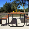 salon jardin table et bancs