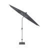 Parasol droit inclinable gris