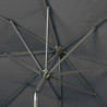 Parasol droit inclinable gris rond