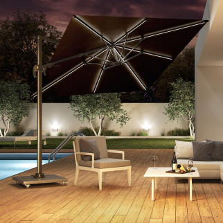 Parasol déporté CHALLENGER T2 Glow MC 3 - 3m00 x 3m00