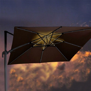 Parasol déporté led, parasol lumineux, parasol déporté led 3x3