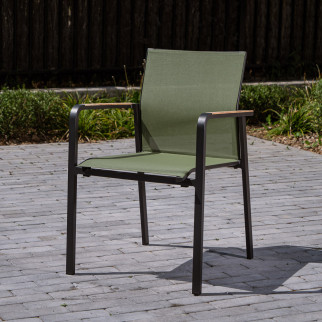 Fauteuil de jardin en aluminium Tutti - L 59 X l 56,5 X H 83,5 cm