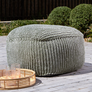 Pouf extérieur imperméable vert