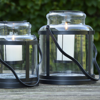 Photophore extérieur, lanterne en verre pour bougie design