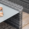 Set canapé 3 places + 2 fauteuils + 1 table - DALIA - Résine tressée