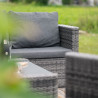 Set canapé 3 places + 2 fauteuils + 1 table - DALIA - Résine tressée