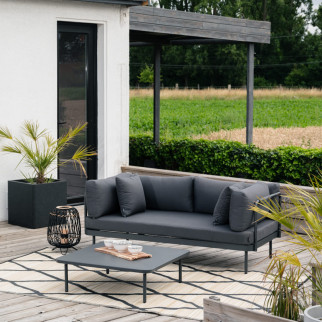 salon de jardin modulable gris