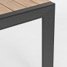 Table jardin aluminium bois