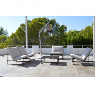 Salon jardin modulable fauteuil, fauteuil jardin avec coussin