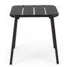 Petite table de jardin, table basse exterieur acier, table carrée balcon