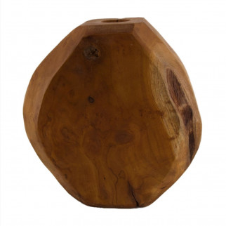 Vase en teck huilé L24 X l9 X H23 cm