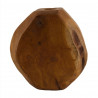 Vase en teck huilé L24 X l9 X H23 cm