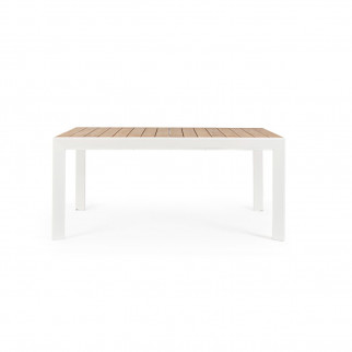 Table jardin aluminium blanc