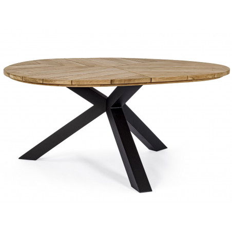 Table ronde de jardin teck, table ronde bois extérieur - design Table ronde de jardin teck, table ronde bois extérieur - design