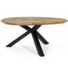 Table ronde de jardin teck, table ronde bois extérieur - design