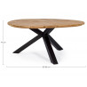 Table ronde de jardin teck, table ronde bois extérieur - design