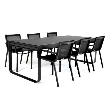 Salon de jardin aluminium table + 6 chaises