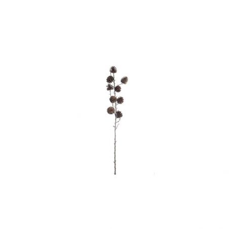 Branche avec 9 pomme de pin naturel – 15 x 12 x 82 cm -