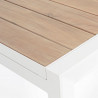 Salon de jardin blanc table 160/240cm - Belmar