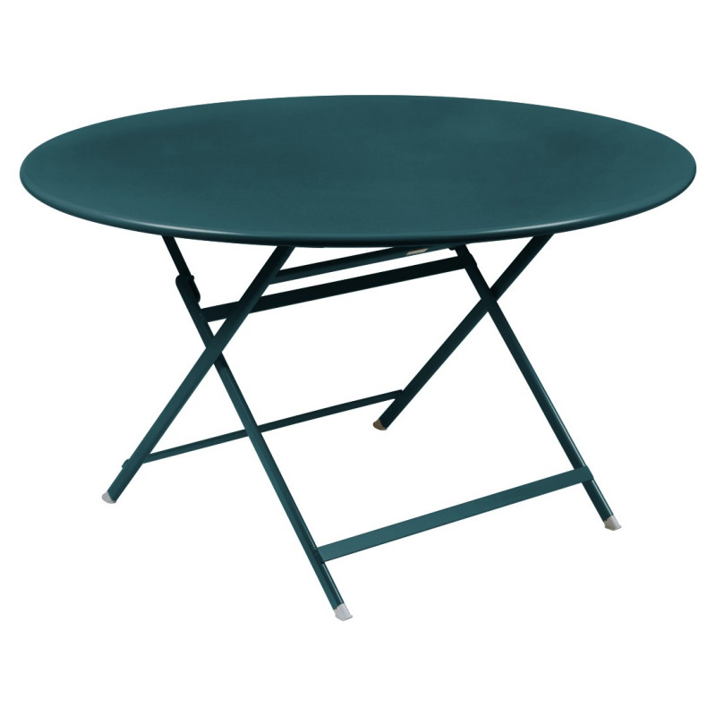 Table de jardin ronde pliante, table caractere fermob, table acier ronde