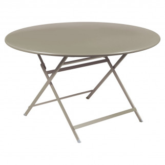 Table de jardin ronde pliante, table caractere fermob, table acier ronde