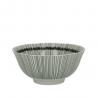 Bol rayé en porcelaine JUPON - Ø 15 cm