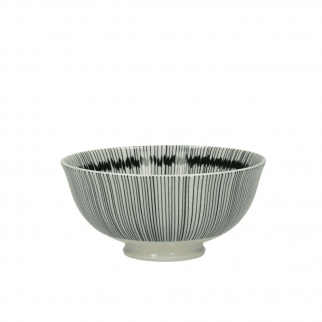 Bol rayé en porcelaine...